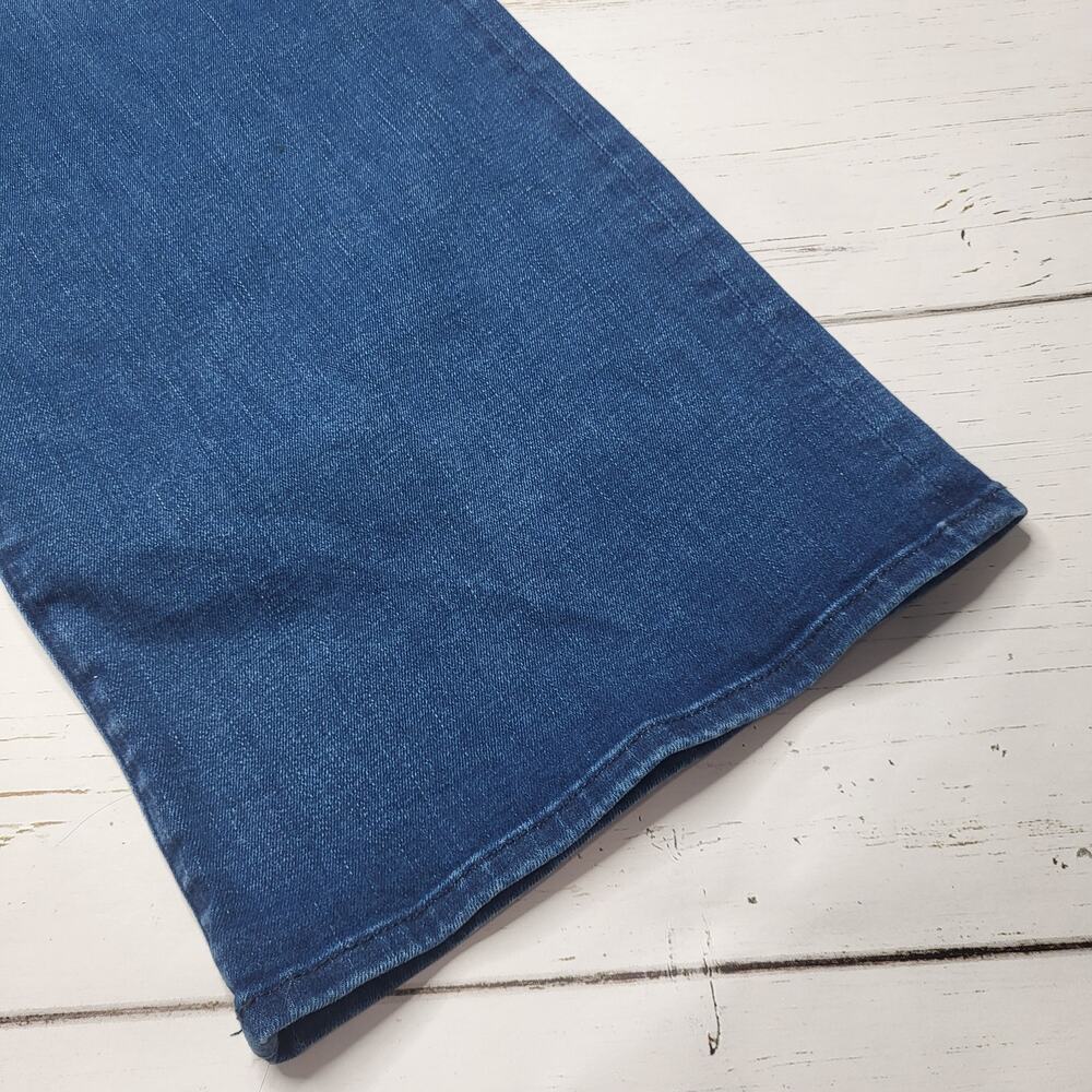 Madewell Tall Emmy Wide Leg Jeans Patch Pockets Super Stretch Medium Wash 30T - Picture 9 of 12